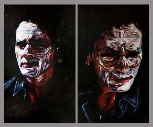 Painted faces #PASCAL 90x 140 cm huile sur toile 2014