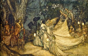 Obéron et Titania par Arthur Rackam